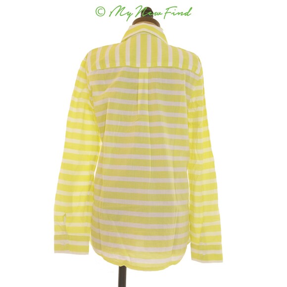 Splendid Button Up Top Size S Long Sleeve Pocket Yellow Striped EUC  B74 - Picture 3 of 3